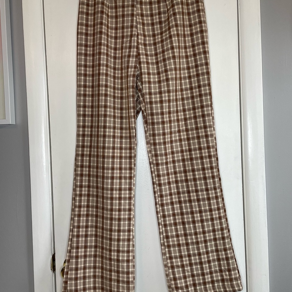 Plaid Brown Trousers